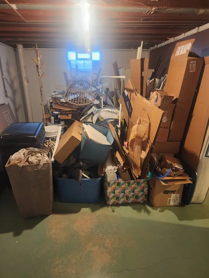 Roll-off dumpster container at job site for Cleanout Dumpster Rental in Offutt AFB